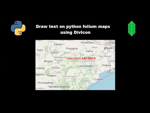 Draw Text On Python Folium Maps Using DivIcon - YouTube