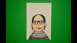 Let's Draw Ruth Bader Ginsburg! Supreme Court Justice