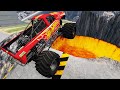 Monster Truck Jumps Into Giant Lava Pit – BeamNG.Drive