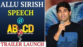 Allu Sirish Speech | ABCD Trailer Launch | Rukshar Dhillon | Sanjeev Reddy | #ABCDTrailer
