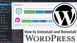 How to Uninstall \u0026 Reinstall WordPress for troubleshooting?