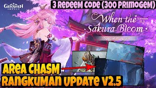 3 Redeem Code , The CHASM, Genshin ANIME & Rangkuman Update v2.5 Genshin Impact
