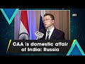 caa is domestic affair of india russia