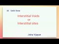 12std interstitial voids tetrahedral and octahedral voids