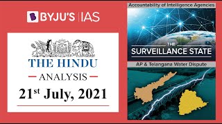 'The Hindu' Analysis for 21st July, 2021. (Current Affairs for UPSC/IAS)
