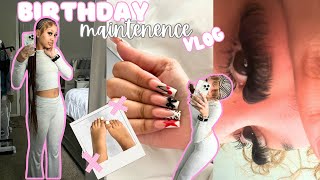 17TH Birthday Maintenance Vlog: nails+toes, lashes, hair, packing, etc