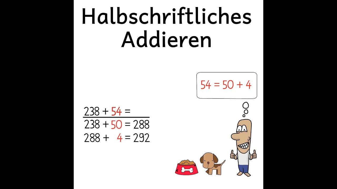 Halbschriftlich Addieren - Einfache Erklärung - YouTube