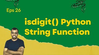 isdigit() Python String Function #26 #lingarajtechhub