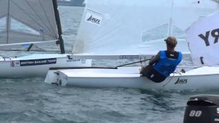 Finn class medal race at the 2015 ISAF Sailing World Cup Weymouth \u0026 Portland