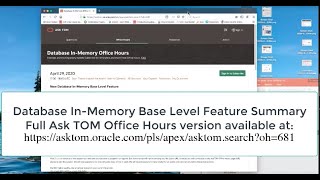 Oracle Database In-Memory Base Level Summary
