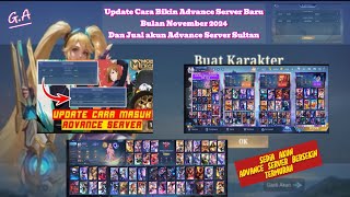 UPDATE CARA BUAT ADVANCE SERVER BARU BULAN NOVEMBER 2024 & JUAL AKUN ADVANCE SERVER