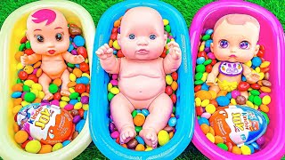 Satisfying ASMR How to make Rainbow Slime Bathtub FROM Mixing Candy in Three Bathtub Cutting Video