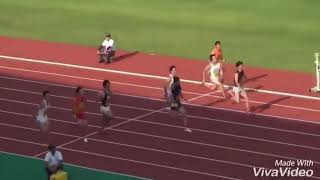 (インカレ男子100m)桐生選手の日本人初9秒台の走りを2倍速にしたらとんでもないほど凄かった⁉️