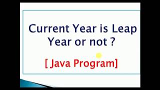 java program to determine leap year - Easy Way