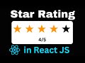 Star Rating in React JS | React Interview Question | Machine Coding Round