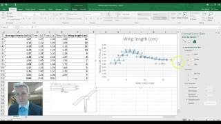 Using Error bars in Excel with scientific data