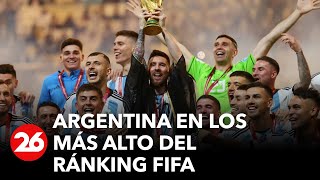 Argentina, por quinto mes consecutivo en lo más alto del ranking FIFA