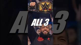Roman Reigns to Hold ALL 3 WWE Titles!👀 #wwe #shorts