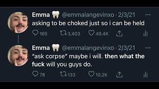 Corpse choked Emma Langevin
