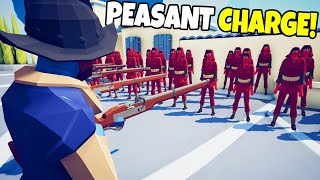 Peasant Army Charges MUSKET LINE! - Totally Accurate Battle Simulator TABS w/ Plastic Scot