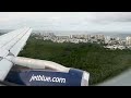 4k shortest a320 flight jetblue a320 sunset landing in san juan sju shortestflight shortest