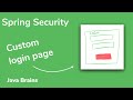 How to write a custom login page in Spring Security and Spring Boot - Java Brains
