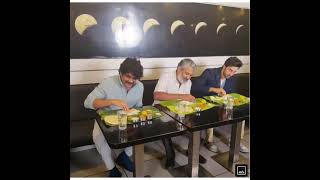 Nagarjuna Enjoying his meal with Raja mouli and Ranbir Kapoor ❤️