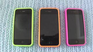 iPhone 4 Bumper Color Comparison: Green, Orange, Pink