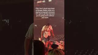 Fan throws boot at Morgan Wallen #shorts