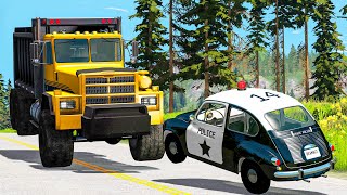 Crazy American Police Chases #3 - BeamNG.Drive