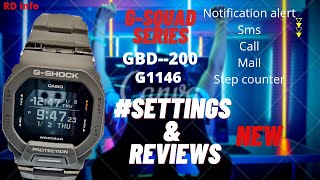 Casio g shock Unboxing GBD-200 (G1146)series  reviews and settings (In Hindi)