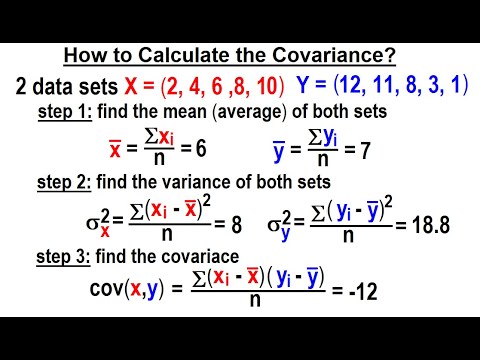 Covariance (4 Of 17) How To Calculate The Covariance? - YouTube