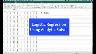 Logistic Regression Using Analytic Solver