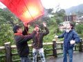 Sky Lantern floating away in Pingxi, Taiwan during Lantern Festival