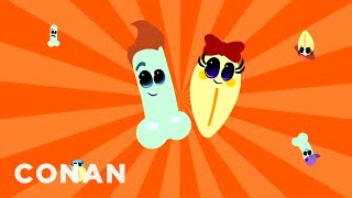 Are Swedish Cartoon Genitals OK On TBS? | CONAN on TBS