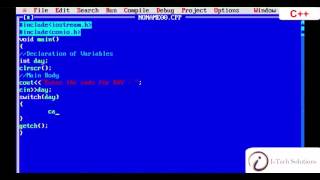 Switch case with Integer Datatype - C++ - Weekday Program