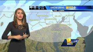 Snow to begin midday, start sticking immediately