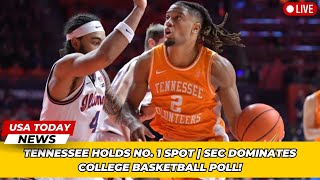 Tennessee Holds No. 1 Spot | SEC Dominates College Basketball Poll! । USA TODAY NEWS