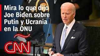 Biden responde en la ONU a las amenazas de Putin