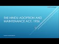 hindu adoption and maintenance act 1956