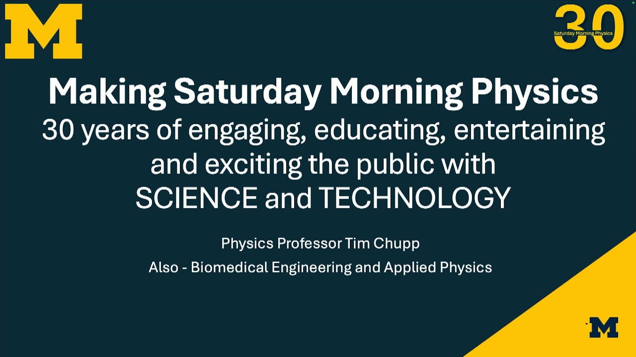 Making Saturday Morning Physics Youtube