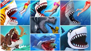 ALL THE BEST HUNGRY SHARK GAME 2025 IN ANDROID (PART 4) - ALL SHARKS UNLOCKED AMD GAMEPLAY