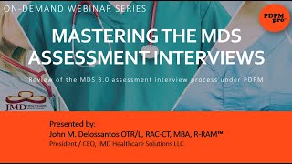 Mastering the MDS Assessment Interview Under PDPM 12 2020