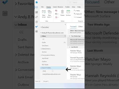 How to create search folders in Outlook