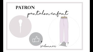 Patron d'un gabarit pantalon enfant.