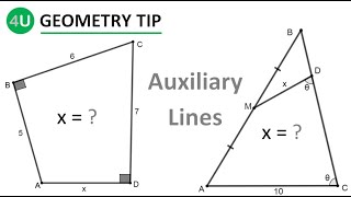 What auxiliary lines should be drawn to solve a problem or to prove a property in geometry?