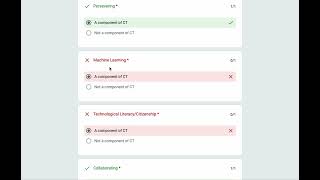 Computational Thinking Quiz Corrections