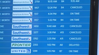 Travelers at San Antonio International Airport face flight delays and cancellations amid weather