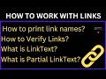How To work with Links in Selenium || Link Elements in Selenium || LinkText and Partial LinkText