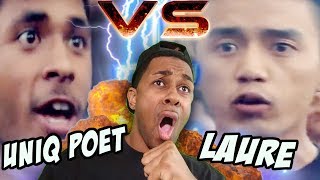 Laure Vs Unik Poet [Epic Rap Battle] - Raw Barz REACTION